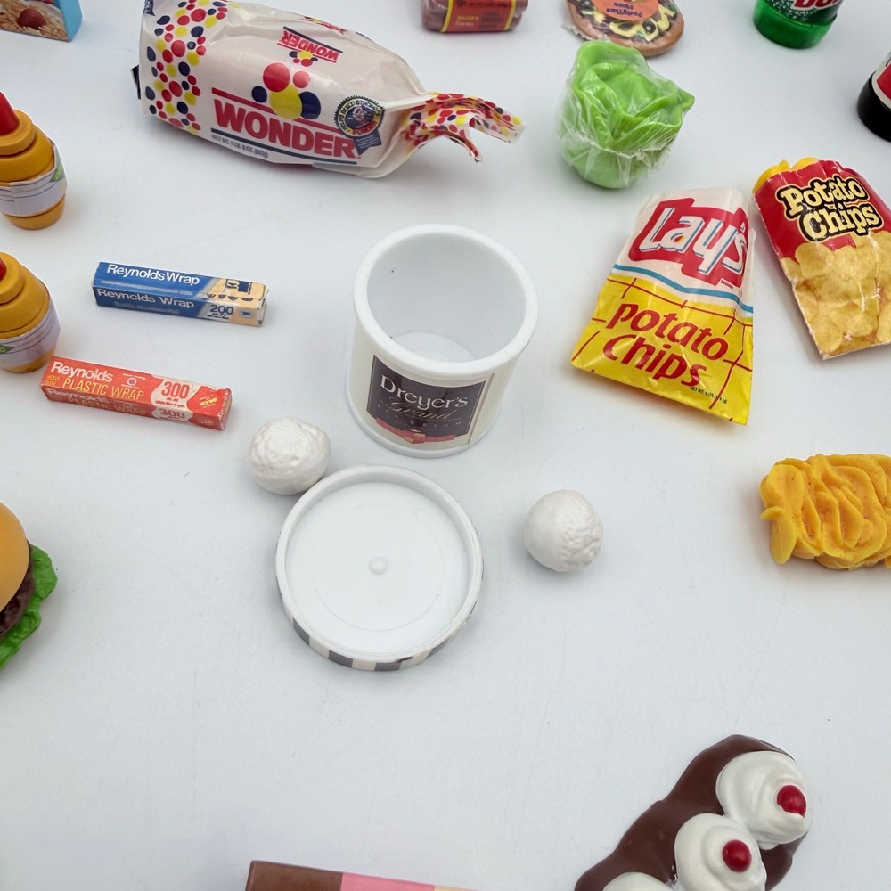 Vintage Miniature Food Lot Pepsi Wonder Bread Lays Tropicana Dollhouse 50+ Pc - Picture 3 of 12